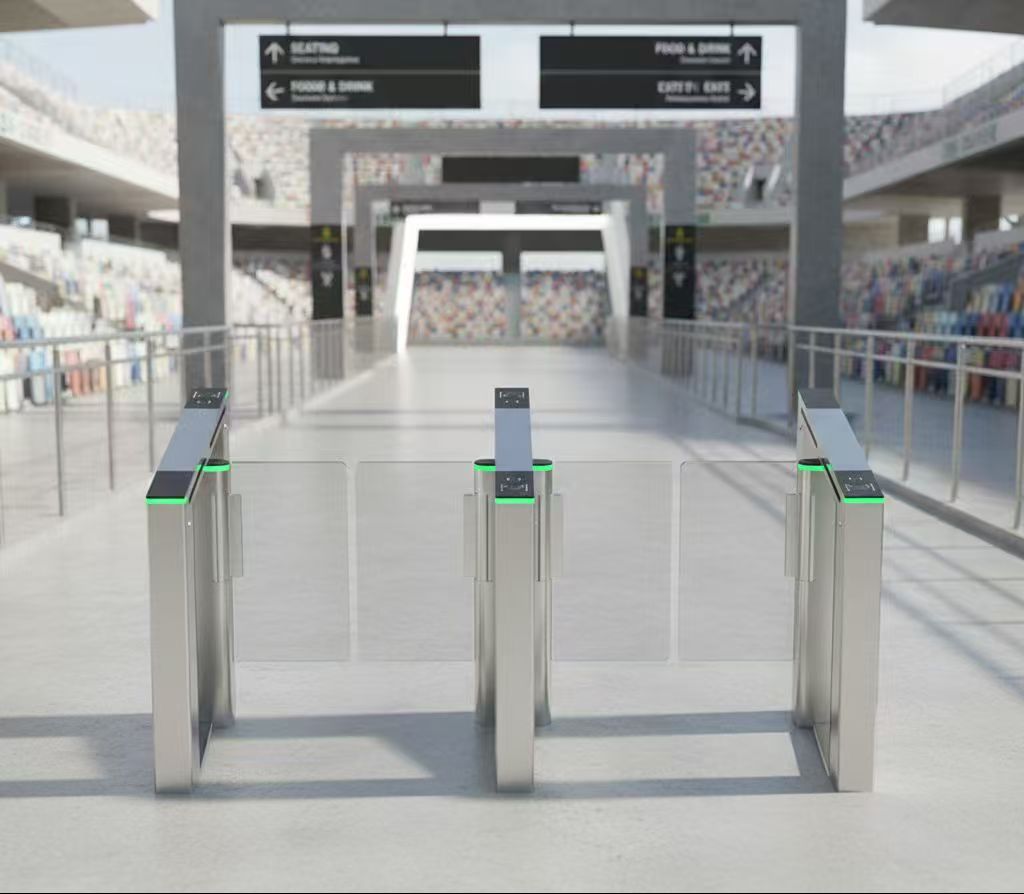 Schwenkdrehkreuze mit integrierter Gesichts- und Handvenenerkennung für eine zuverlässige Zugangskontrolle